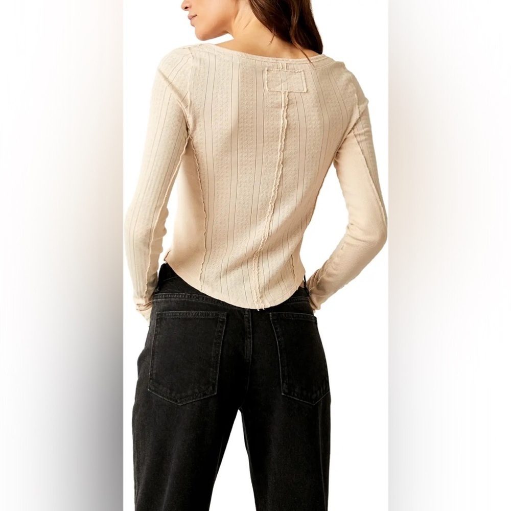Free People Eyes On You Long Sleeve In Birch - Picture 3 of 3